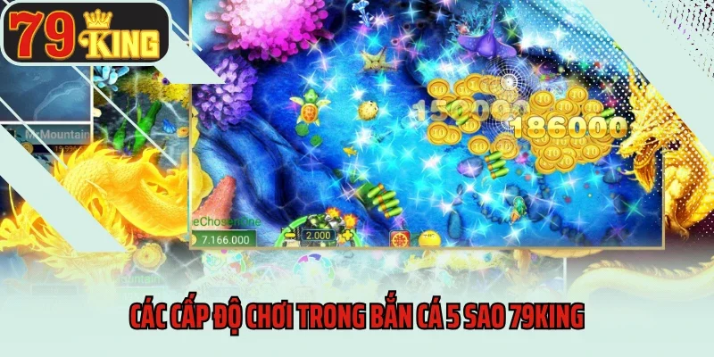 Các cấp độ chơi trong bắn cá 5 sao 79king