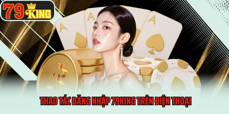 Thao tác đăng nhập 79king trên điện thoại